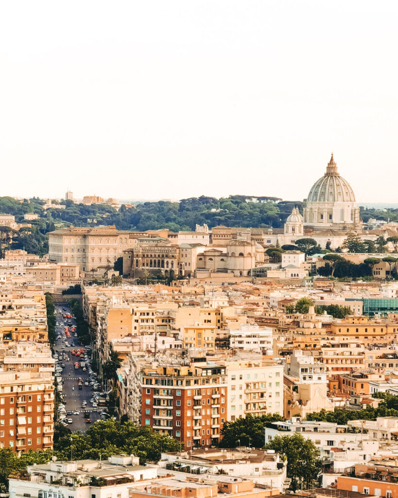 Vista aérea da cidade de Roma, na Itália — guia de viagem para Roma