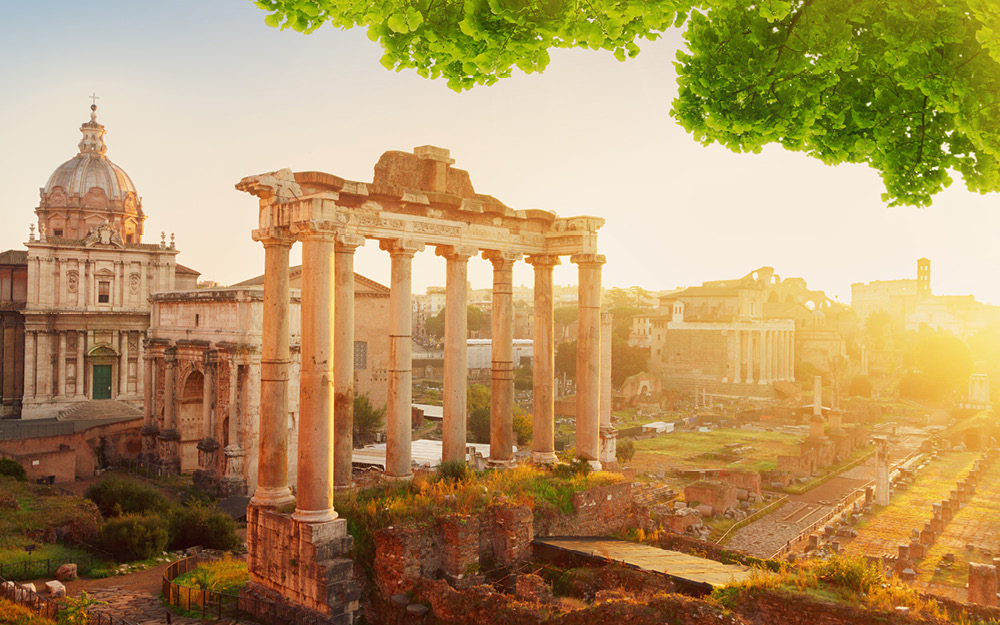 Ruínas do antigo Fórum romano - Guia de Viagem para Roma 