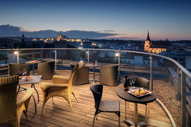terraço, Design Metropol Hotel Praga
