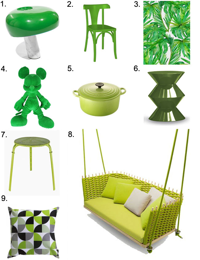 Selecionamos 29 móveis e objetos decorativos em tons de verde para te inspirar. dona arquiteta, greenery, kale