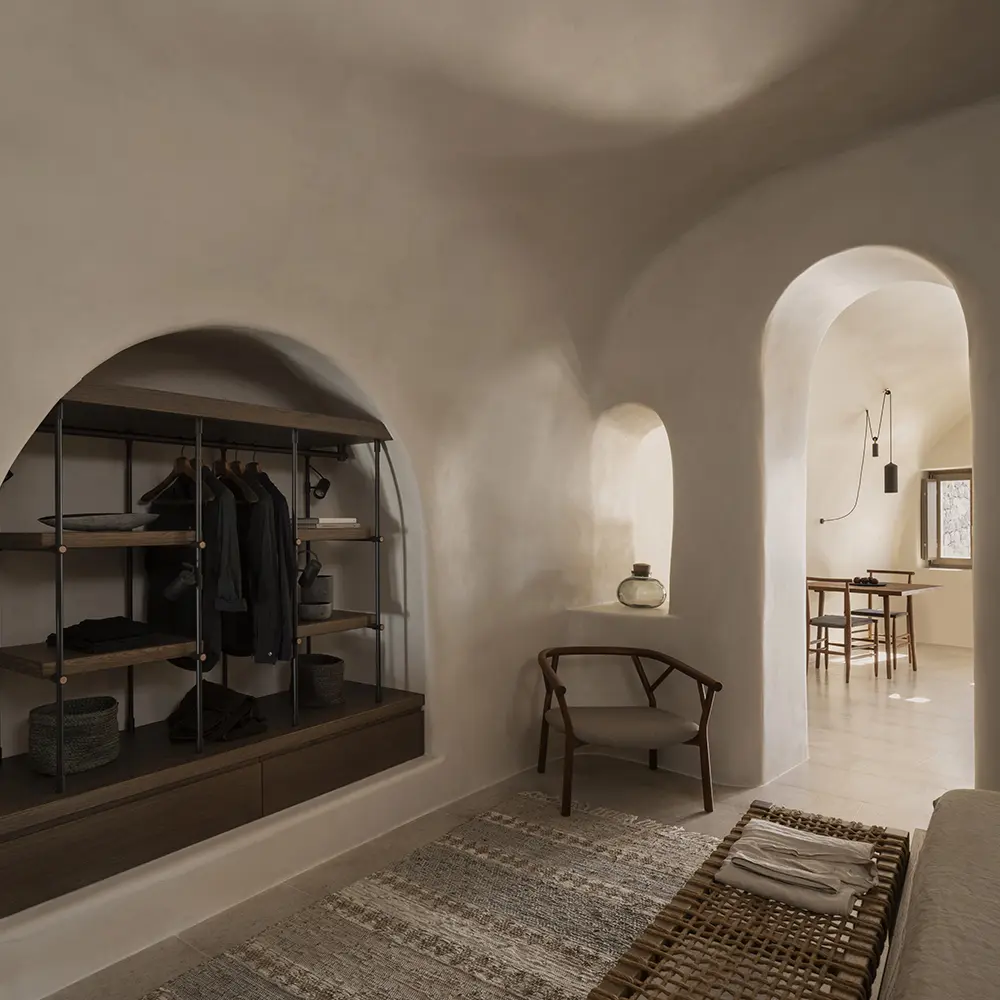hotel Vora decoração minimalista grega em Santorini