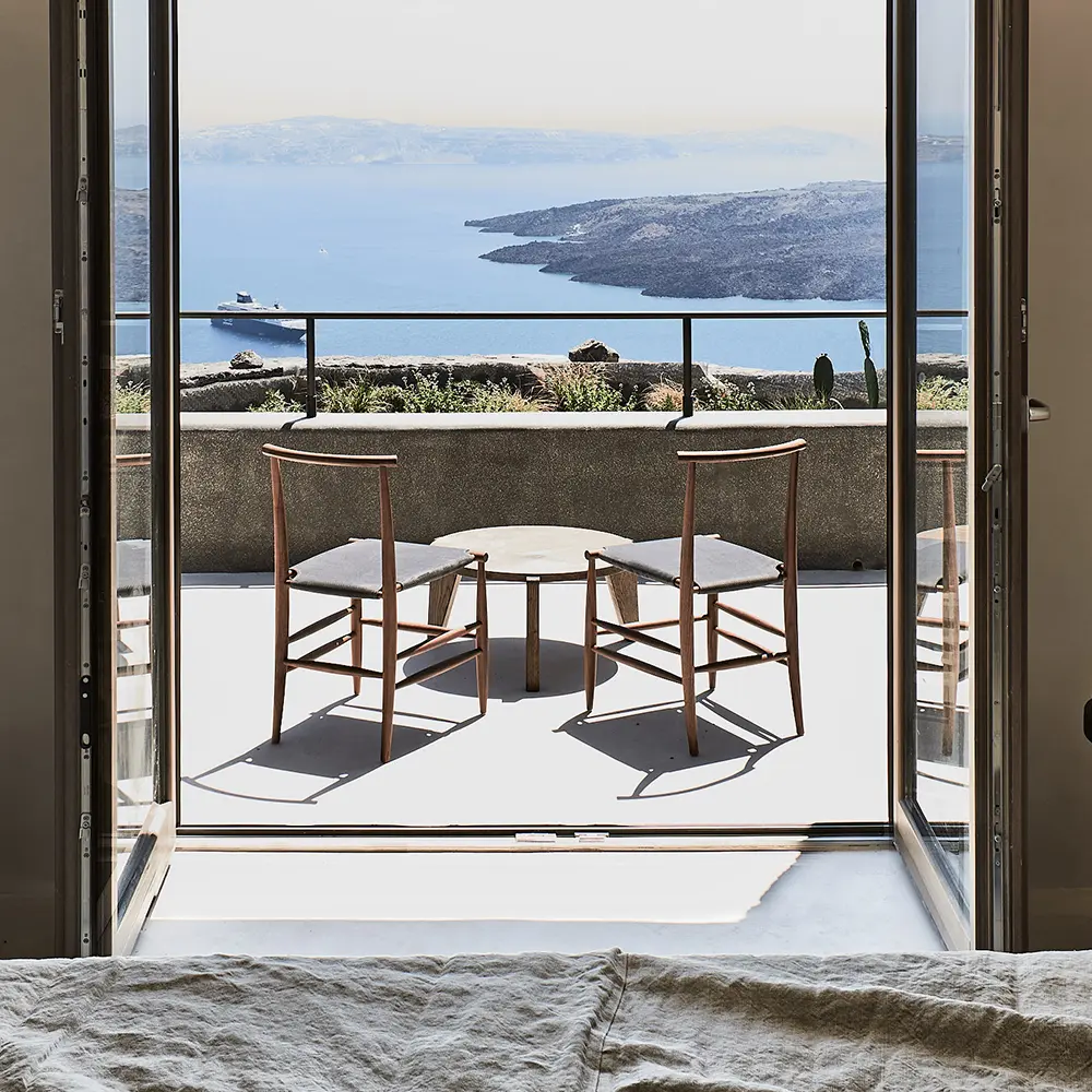 hotel Vora decoração minimalista grega em Santorini