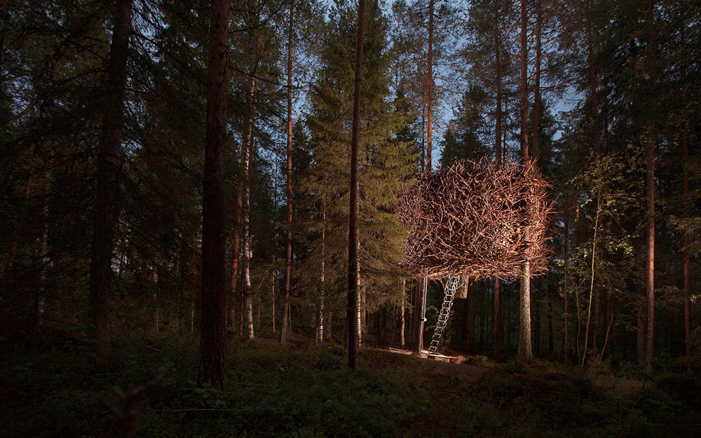 Tree Hotel: arte suspensa entre árvores