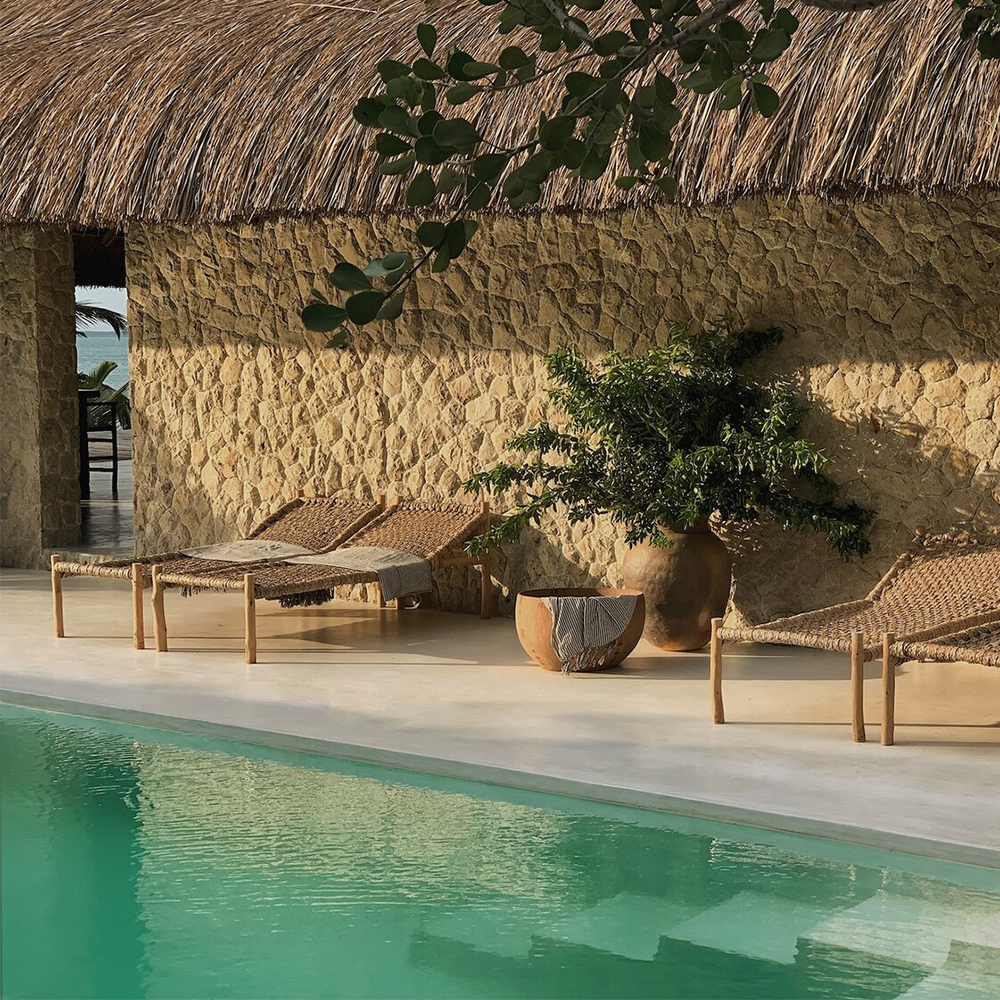 espaço da piscina do sussurro, um hotel na áfrica
