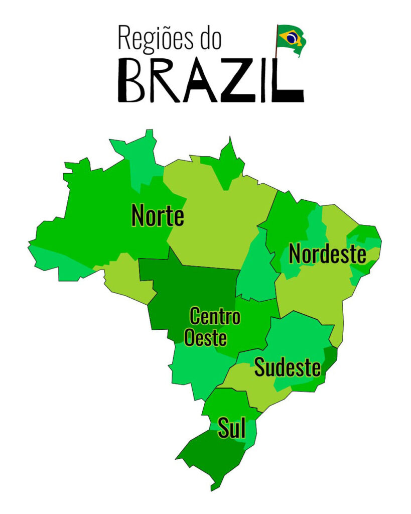Mapas das regiões do Brasil de acordo com IBGE Turismo e melhores lugares para viajar no Brasil