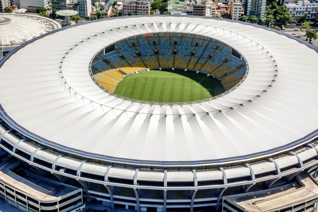 Vista aérea do Estádio Maracanã.