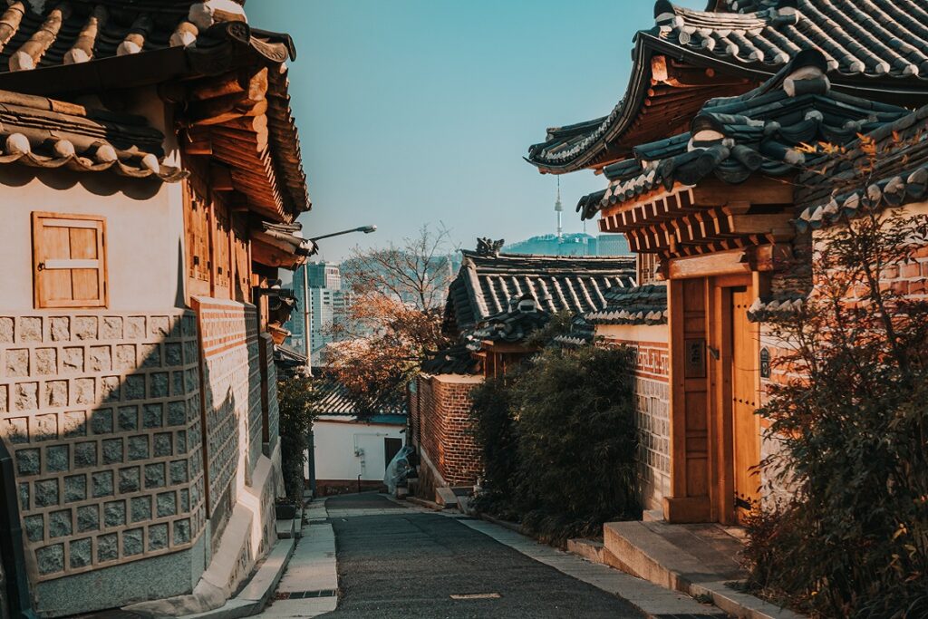 Hanok Village, em Jeonju Hanok, Coreia do Sul.