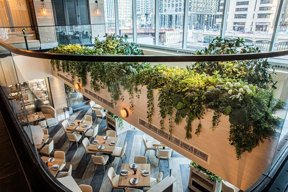 visão do restaurante rpm sea food - arquitetura de Chicago