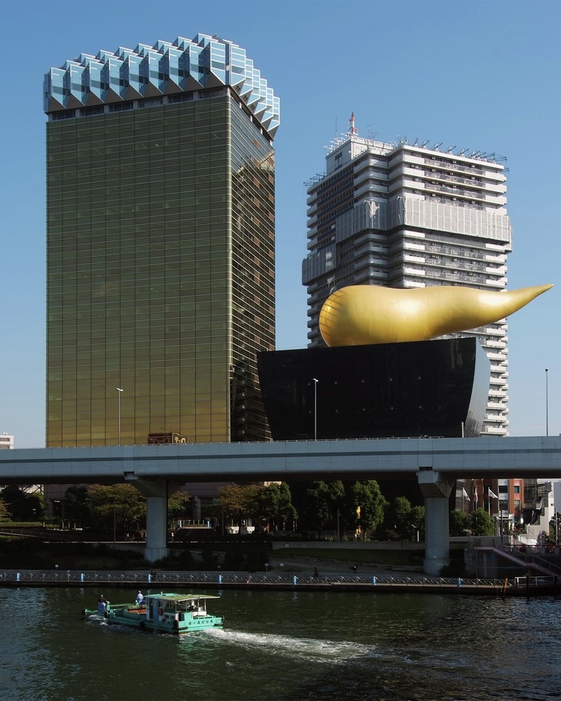 Visão aérea do Asahi Beer Hall