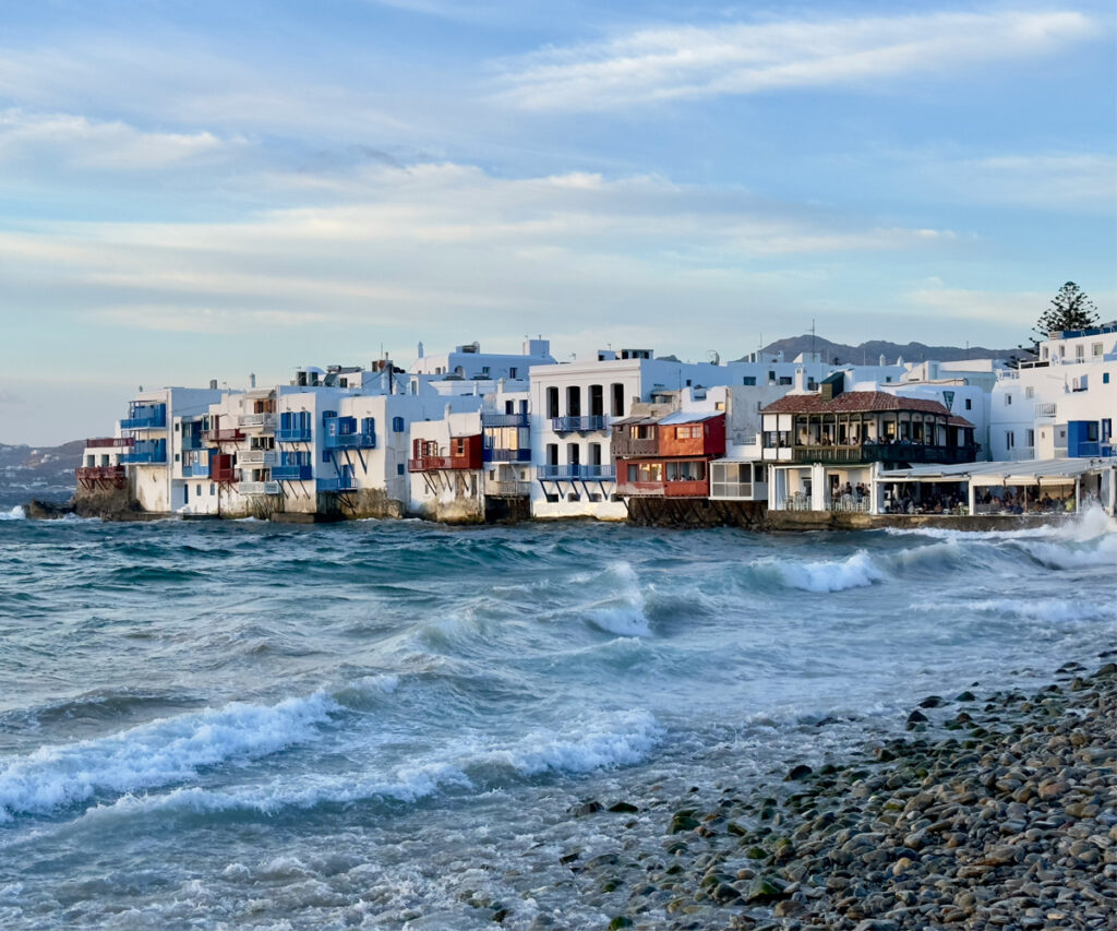 Parte da região Pequena Veneza em Mikonos 