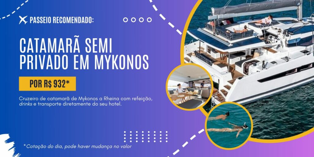 Passeios romanticos em Mykonos : Cruzeiro semi privado com chef particular e drinks inclusos