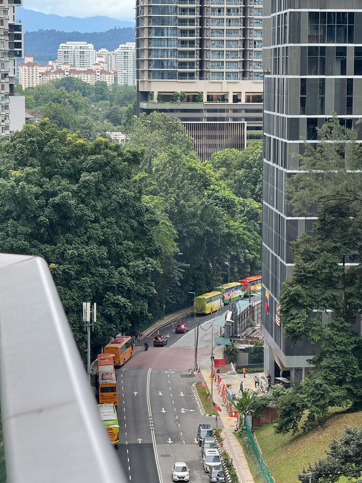 Visão aérea do centro de Kuala Lumpur