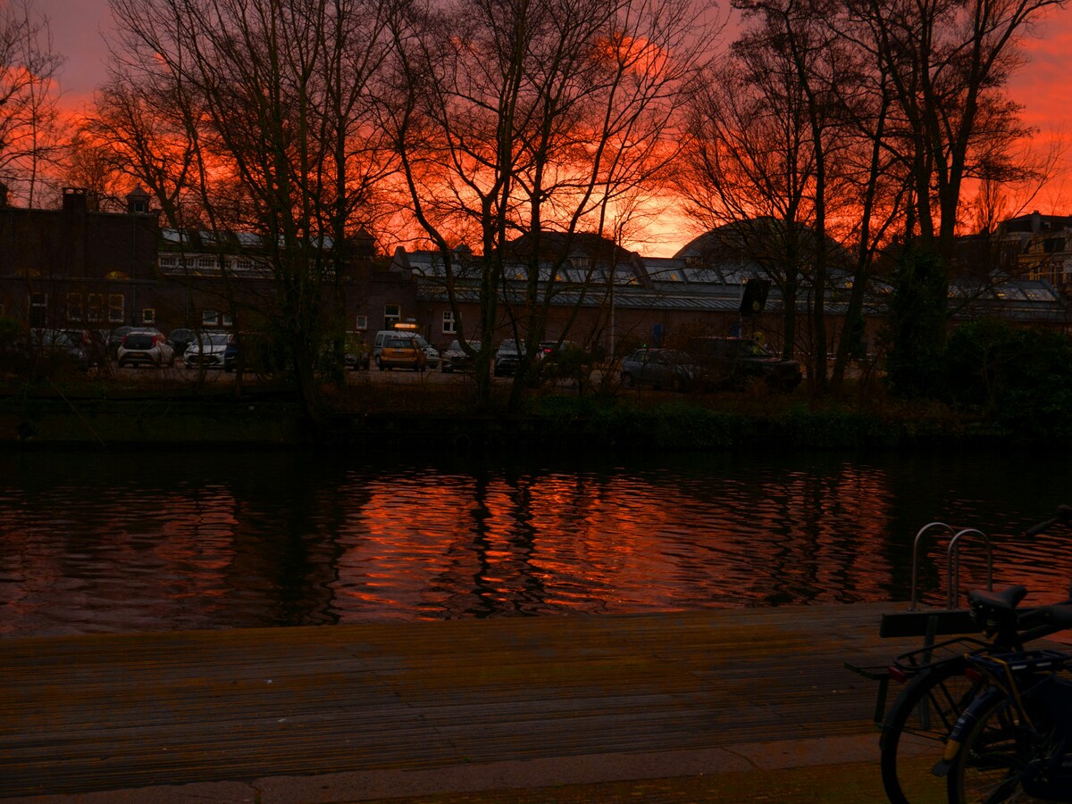 Pôr do sol em Amsterdã