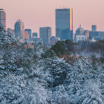 Cidade de Boston no inverno