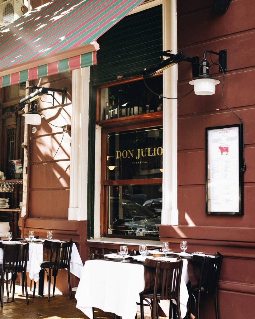 Entrada do tradicional restaurante, de buenos Aires, o Don Julio (de parrilla argentina)