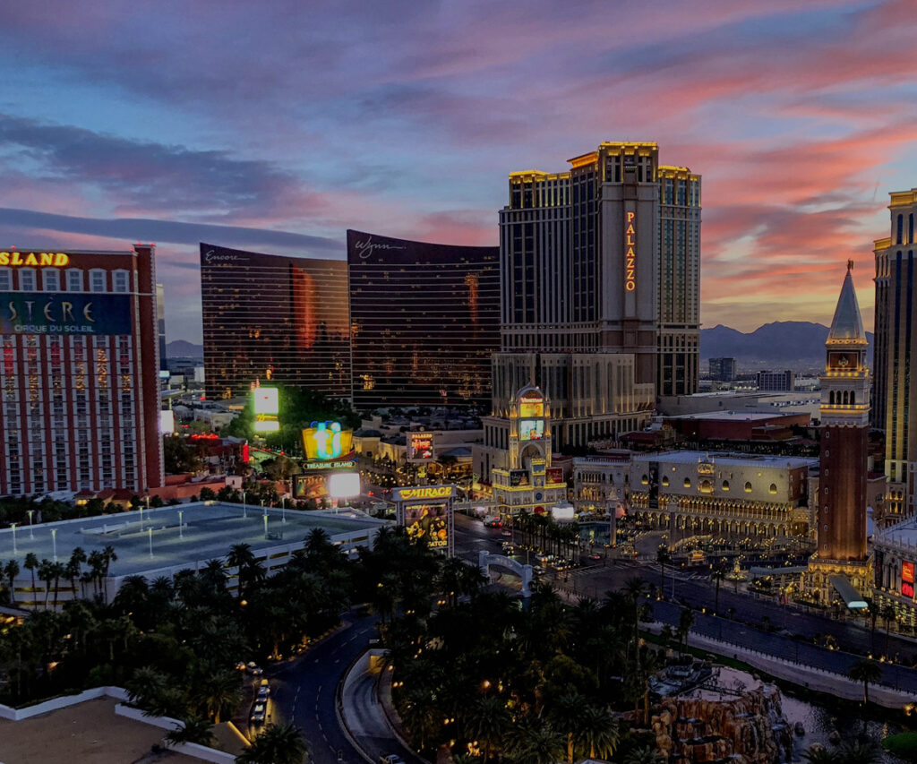 Cidade de Las vegas pe´rdos iluminados 