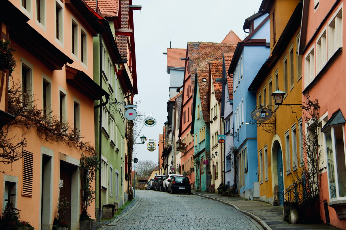 Casas de enxaimel em Rothenburg ob der Tauber