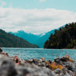 Lago em Bariloche na Argentina no verão