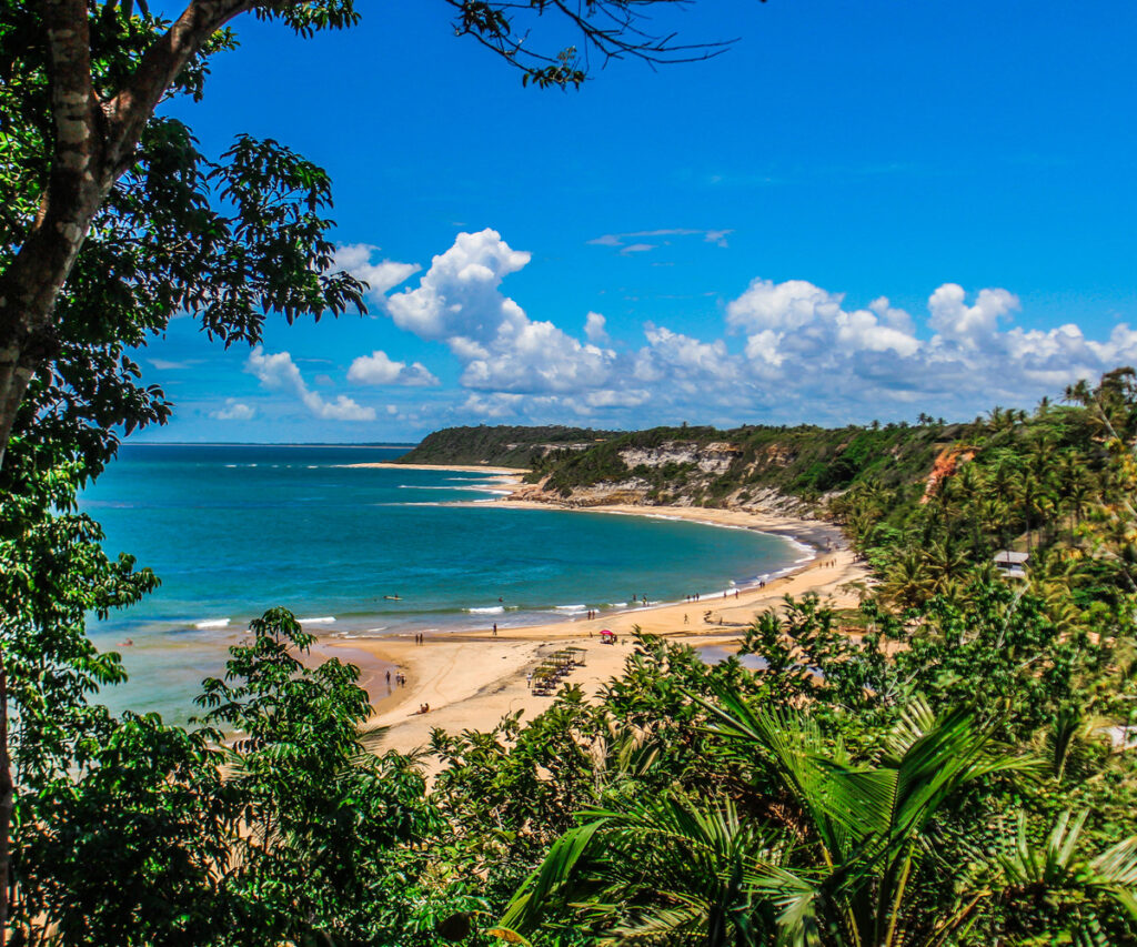 Parte da praia do espelho