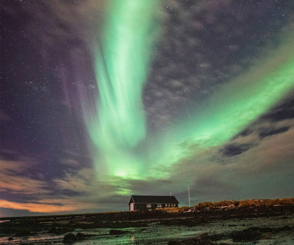 Aurora boreal na Islândia