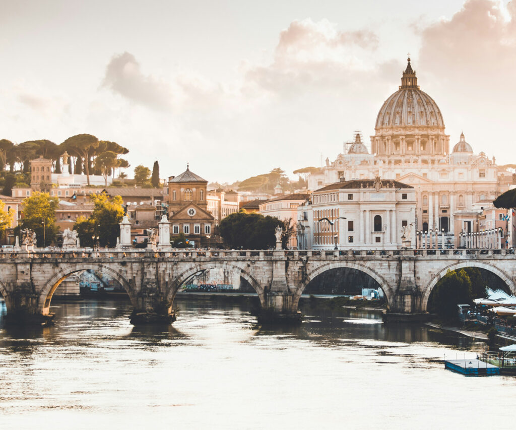 Paisagem de Roma na Itália