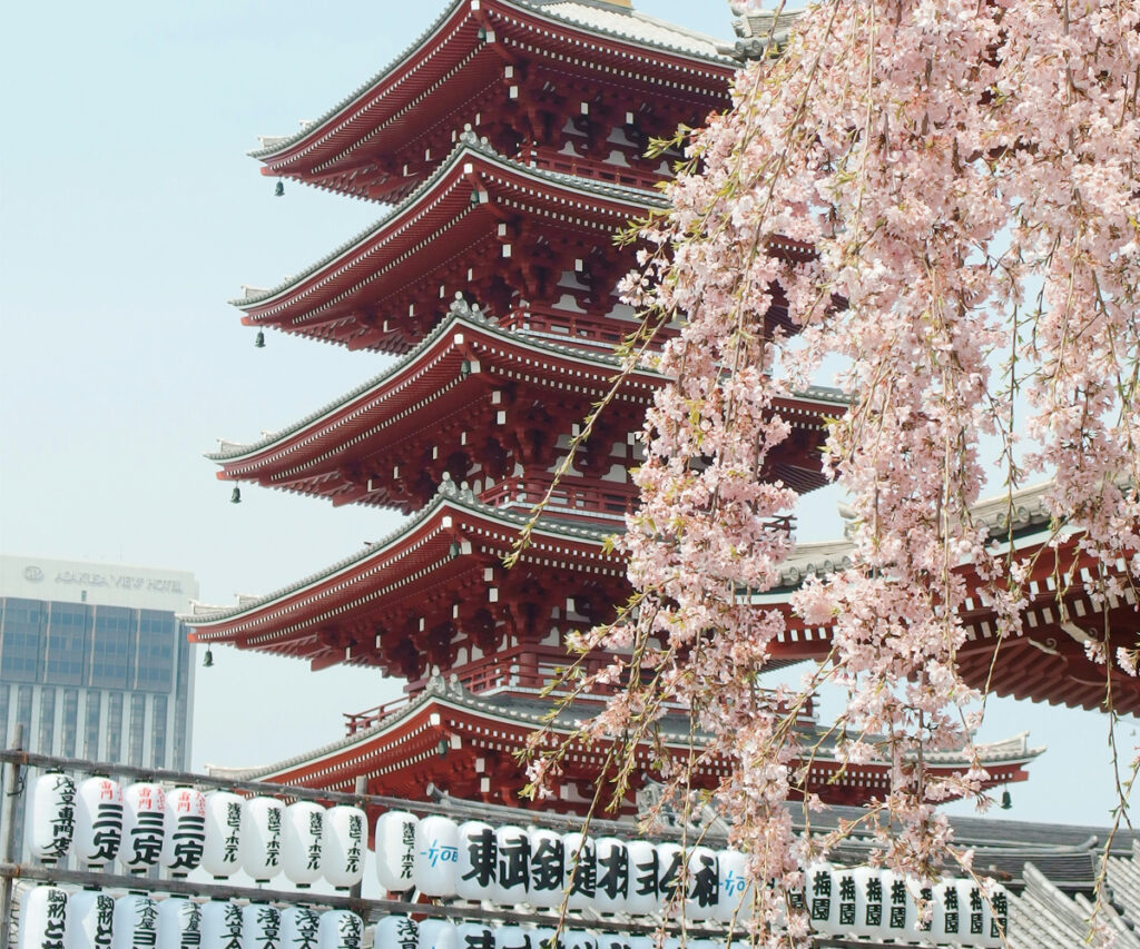 Contruções históricas em tóquio  no Japão