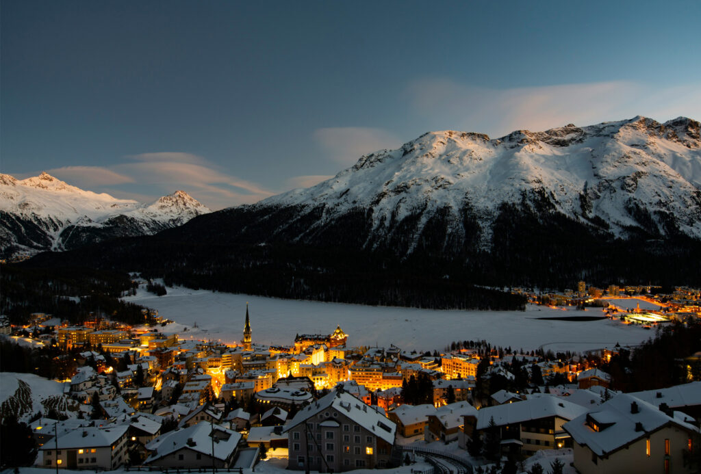 St. Moritz, na Suíça. no Inverno
