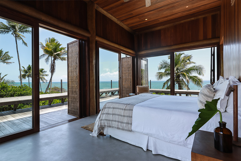 lua de mel brasil resort: suíte luxuosa com vista para a praia no Barracuda Hotel e Villas
