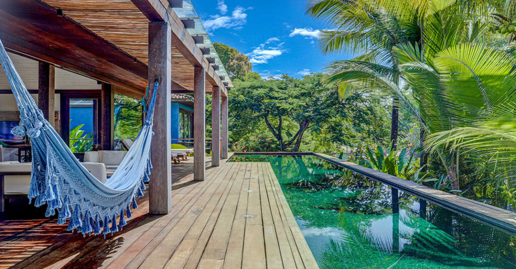 Lua de mel no Txai resort: quarto de resort com vista deslumbrante do oceano e rede