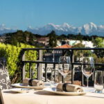 Varanda do Bellevue Palace, um dos hotéis em Berna