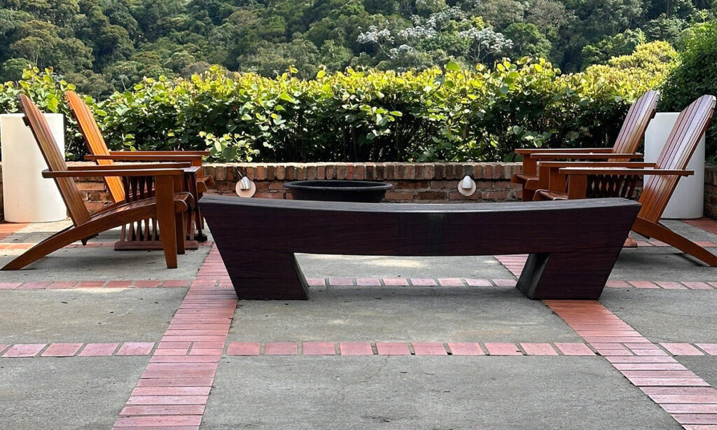 espaço externo no jardim