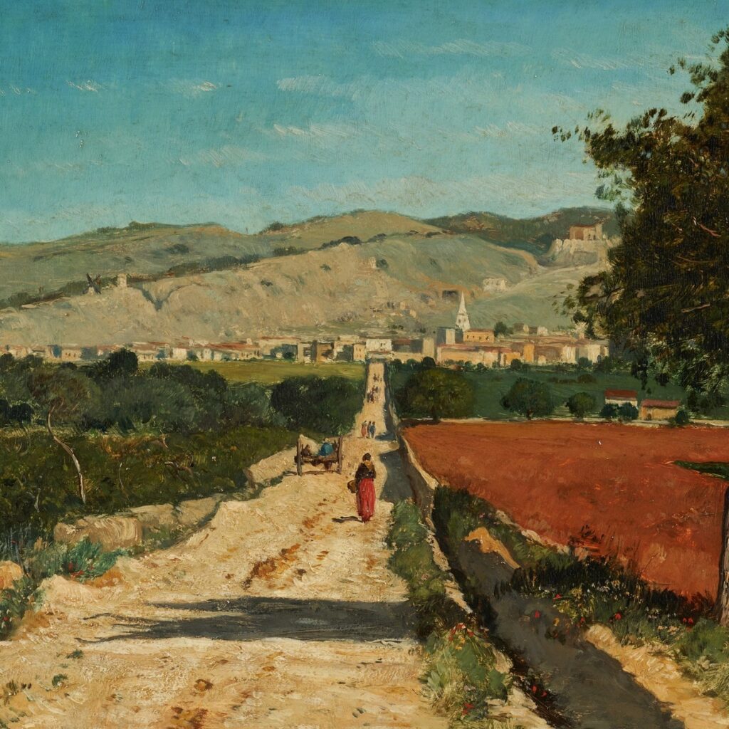 Paisagem de Provence por Paul Guigou no Musée de la Vie Romantique, museus pequenos em paris.